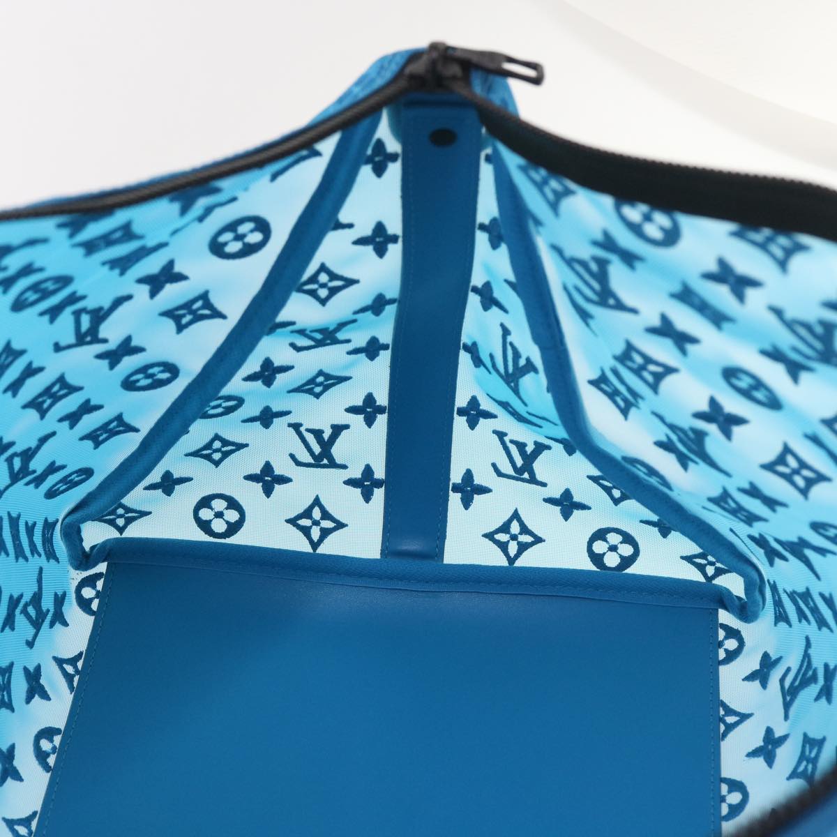 Louis Vuitton Keepall Blue Canvas Travel Bag