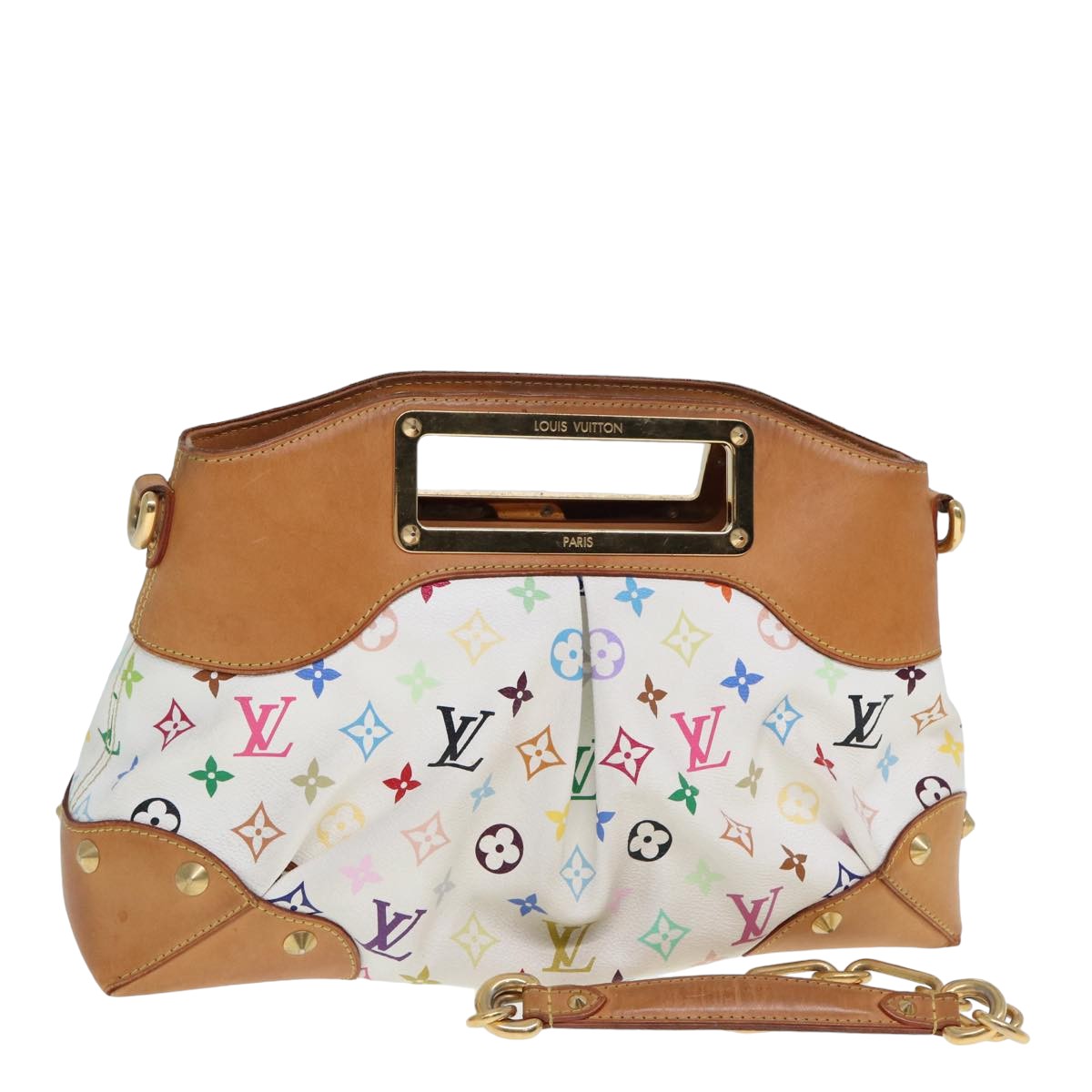 Louis Vuitton Judy White Canvas Hand Bag