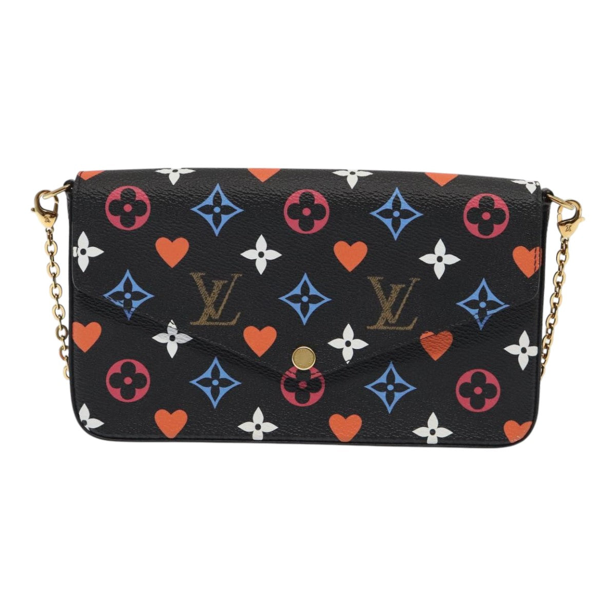 Louis Vuitton Felicie Black Canvas Clutch Bag