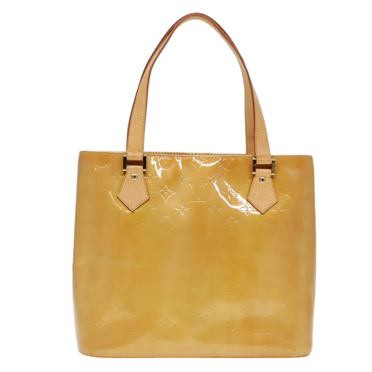 Louis Vuitton Houston Beige Patent Leather Hand Bag