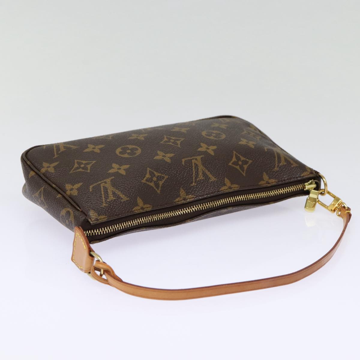 Louis Vuitton Pochette Accessoire Brown Canvas Clutch Bag