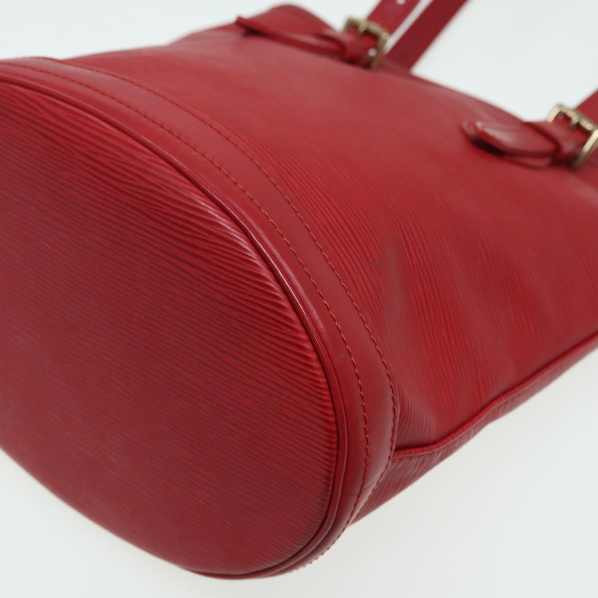 Louis Vuitton Bucket PM Red Leather Shoulder Bag