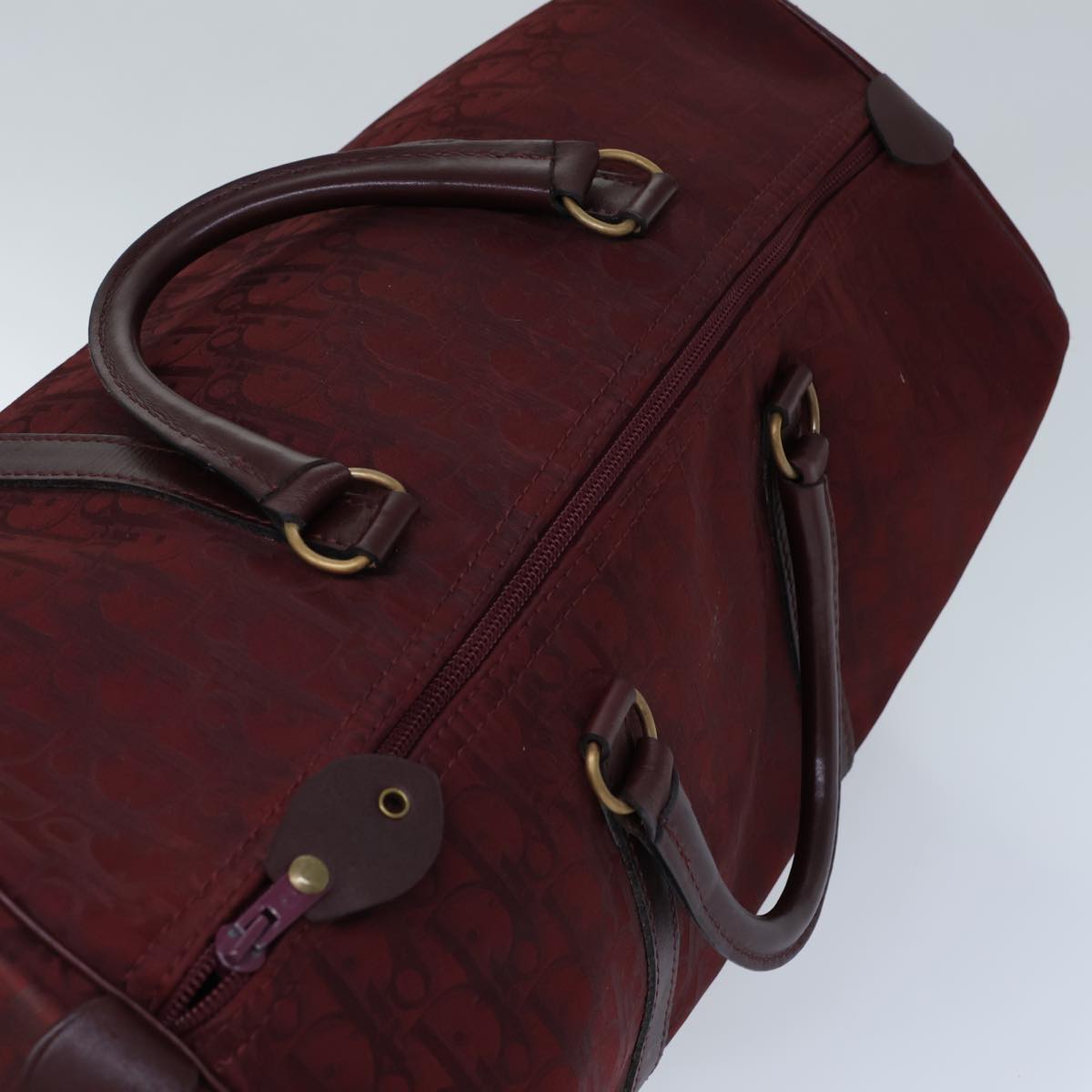 Dior Trotter Burgundy Canvas Travel Bag