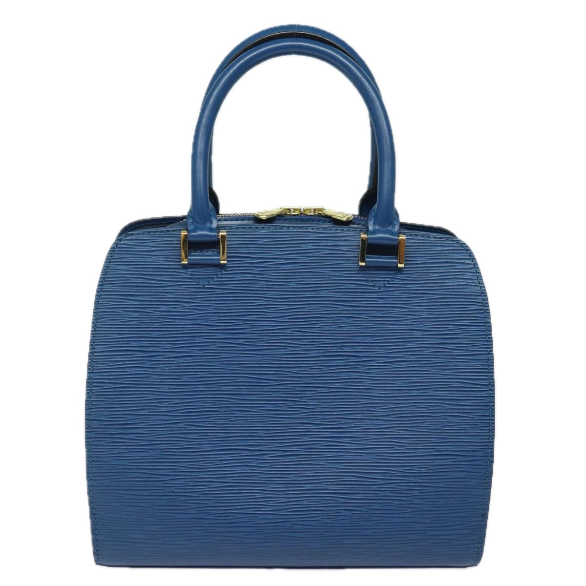 Louis Vuitton Pont Neuf Blue Leather Hand Bag