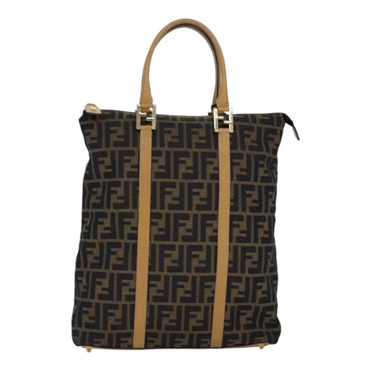 Fendi Zucca Brown Canvas Hand Bag