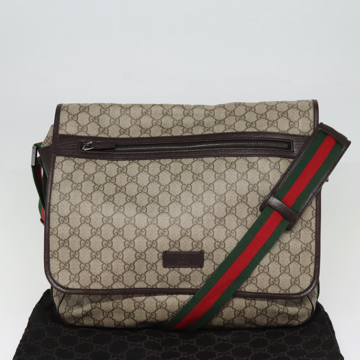 Gucci Messenger Beige Canvas Shoulder Bag