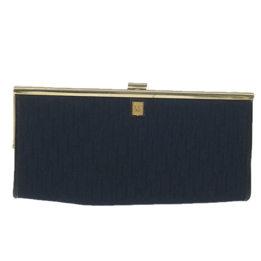 Dior Trotter Navy Canvas Clutch Bag