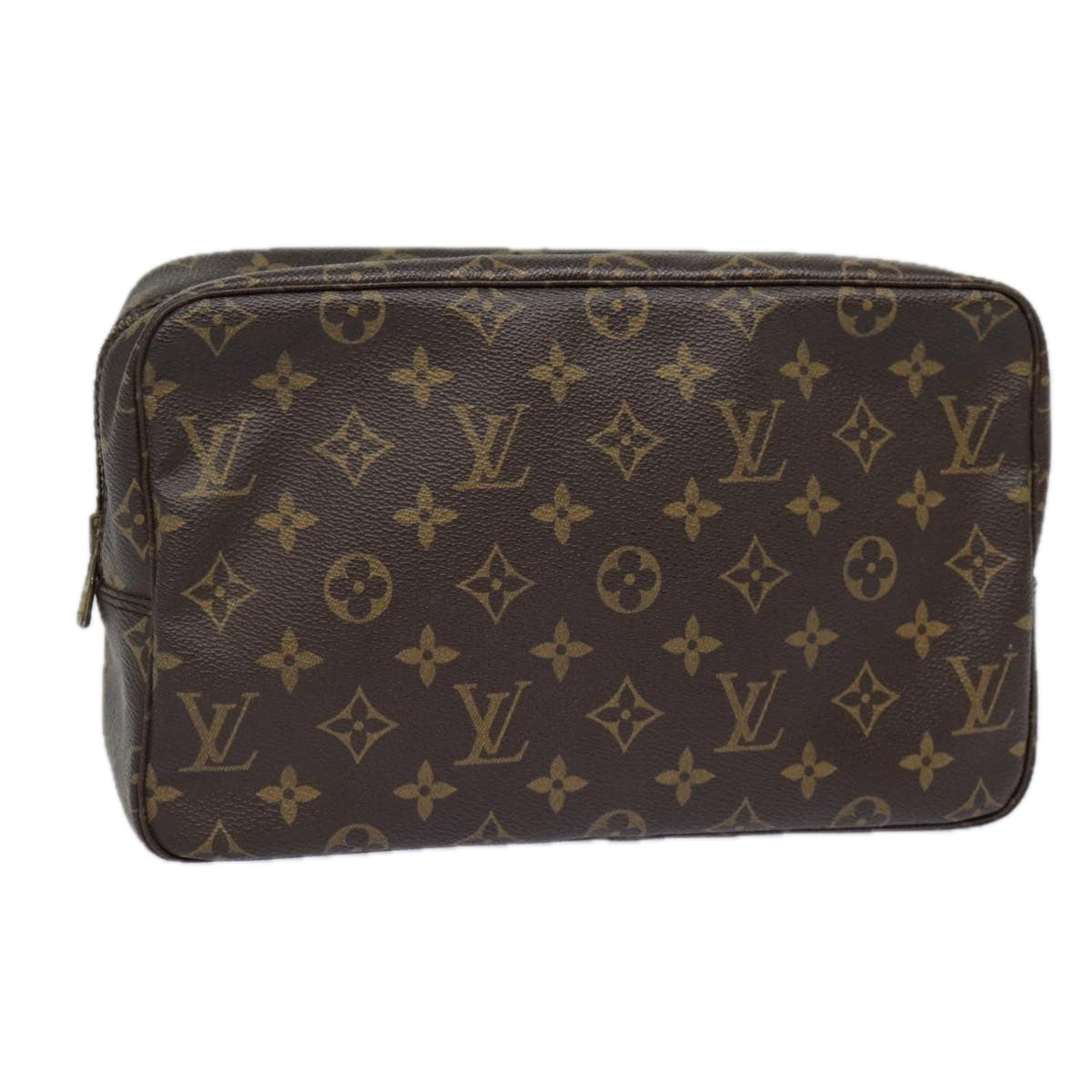 Louis Vuitton Trousse Toilette 28 Brown Canvas Clutch Bag