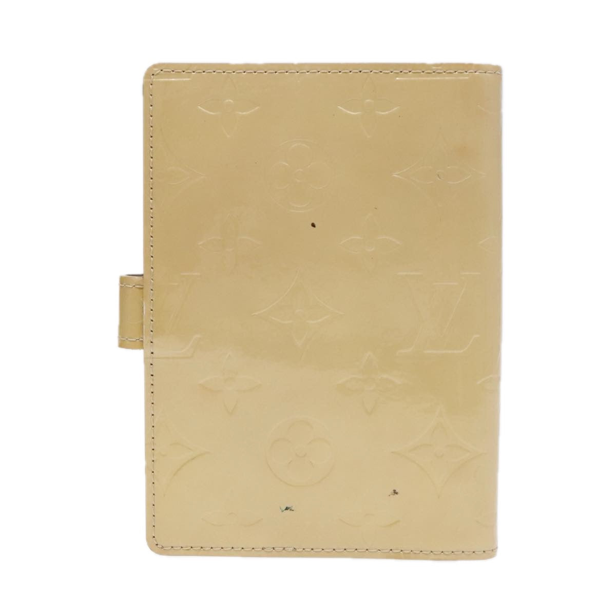 Louis Vuitton Agenda PM Beige Patent Leather Wallet Accessories