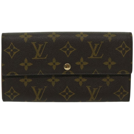 Louis Vuitton Portefeuille Sarah Brown Canvas Wallet Accessories