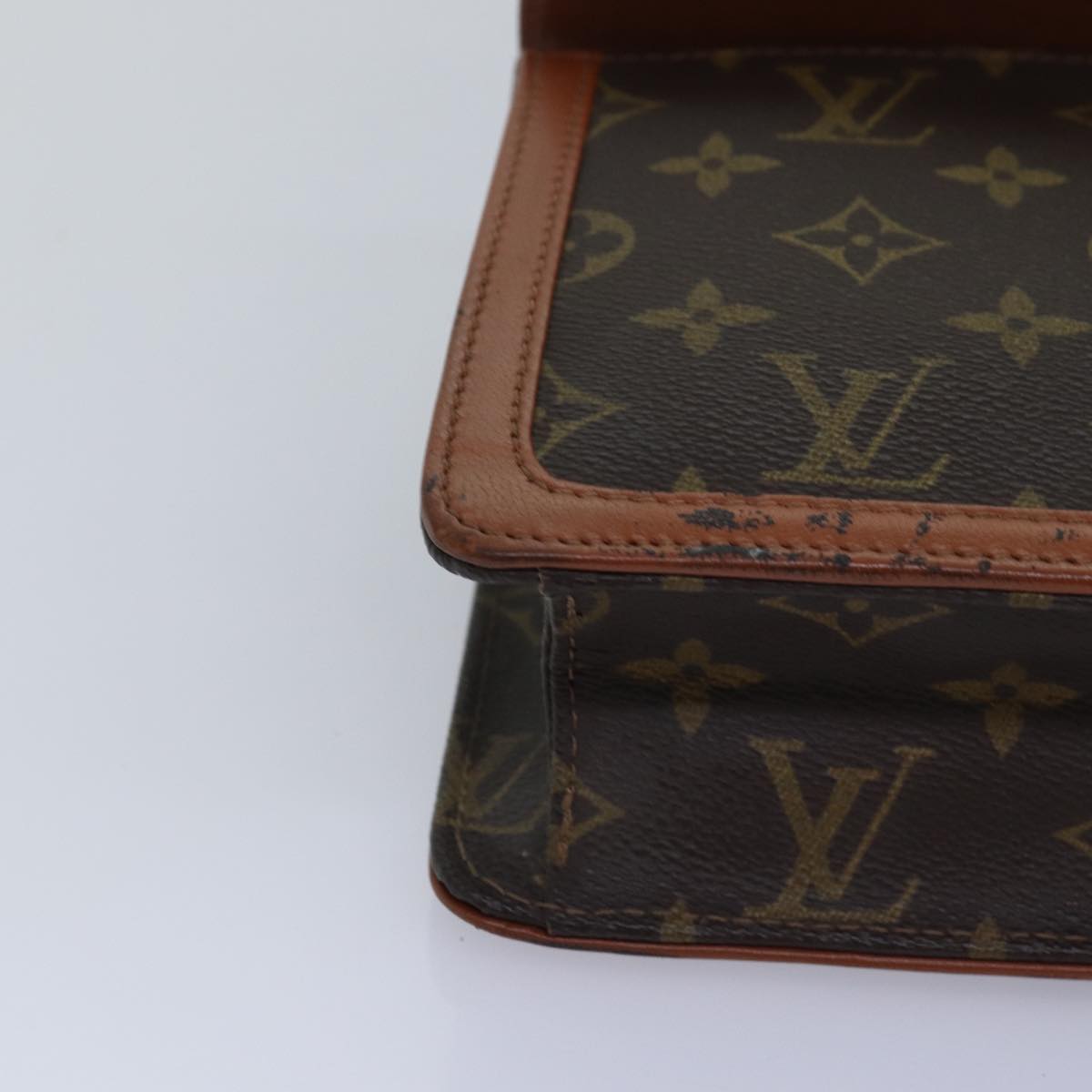 Louis Vuitton Pochette Dame Brown Canvas Clutch Bag