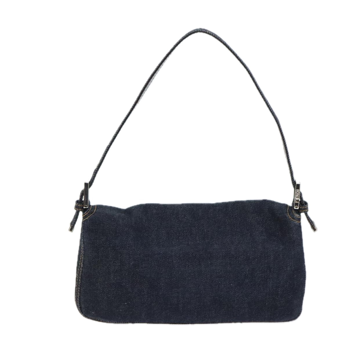 Fendi Mamma Baguette Navy Denim - Jeans Shoulder Bag