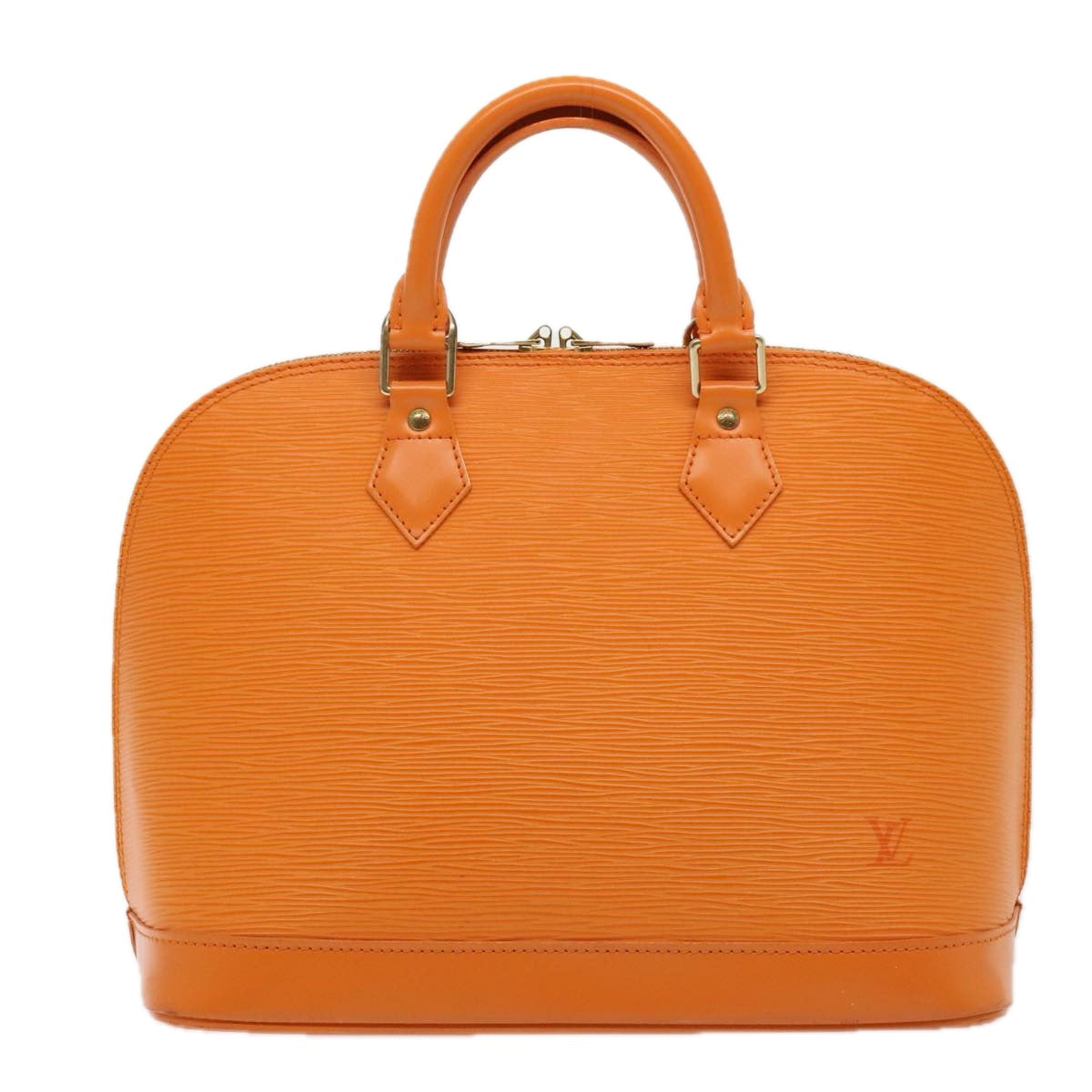 Louis Vuitton Alma Orange Leather Hand Bag