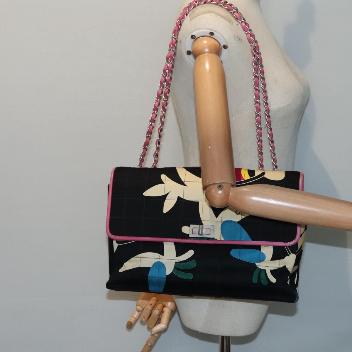 Chanel 2,55 Multicolour Canvas Shoulder Bag