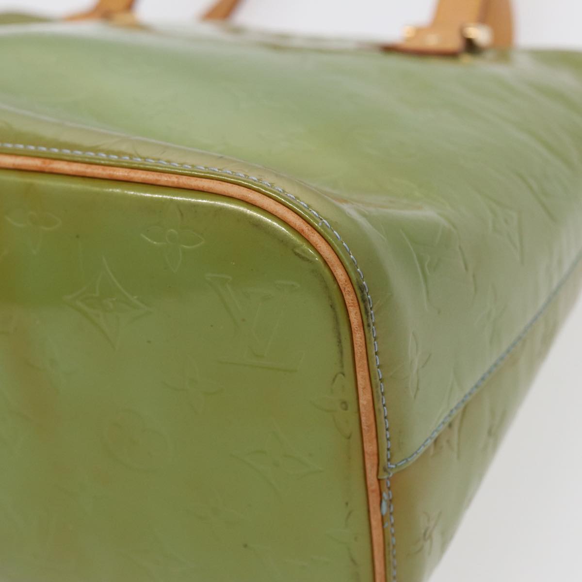 Louis Vuitton Houston Green Patent Leather Shoulder Bag