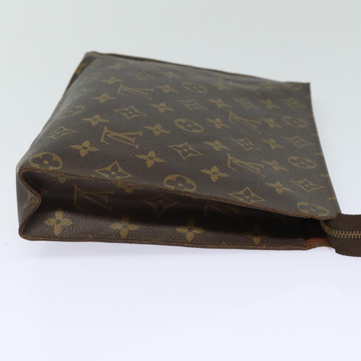 Louis Vuitton Poche Toilette Brown Canvas Clutch Bag