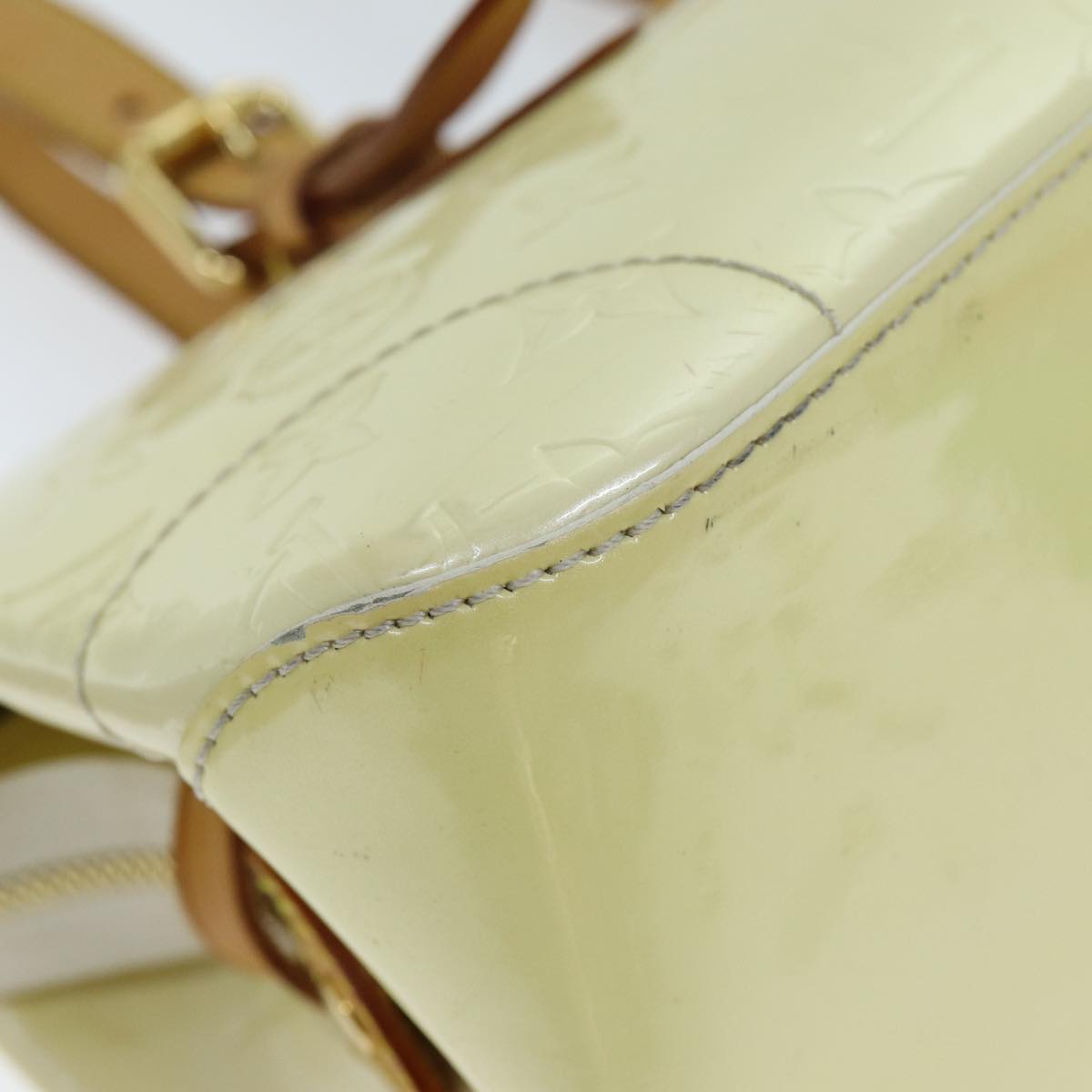 Louis Vuitton Rosewood White Patent Leather Hand Bag