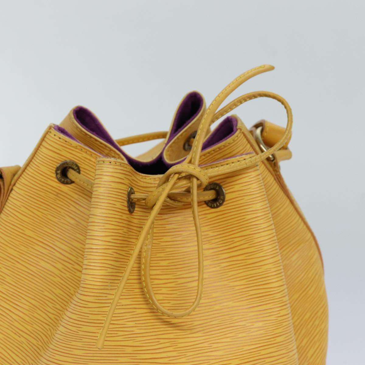 Louis Vuitton Petit Noé Yellow Leather Shoulder Bag