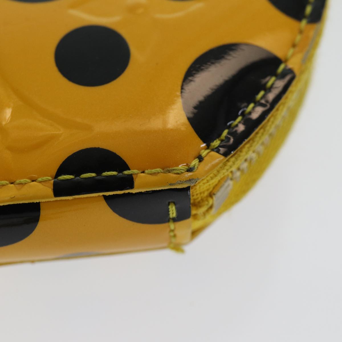 Louis Vuitton Porte Monnaie Rond Yellow Patent Leather Wallet Accessories