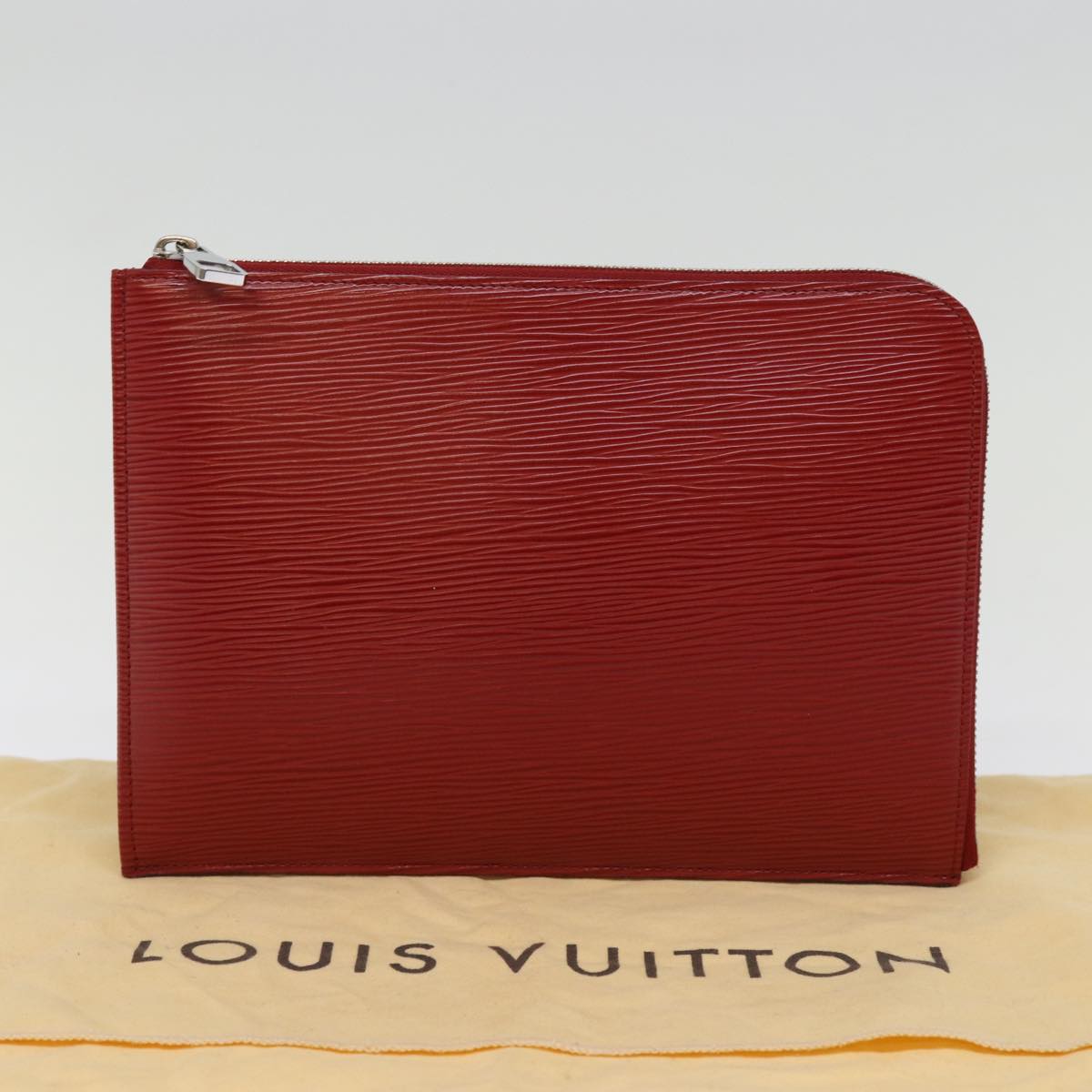 Louis Vuitton Jules Red Leather Clutch Bag