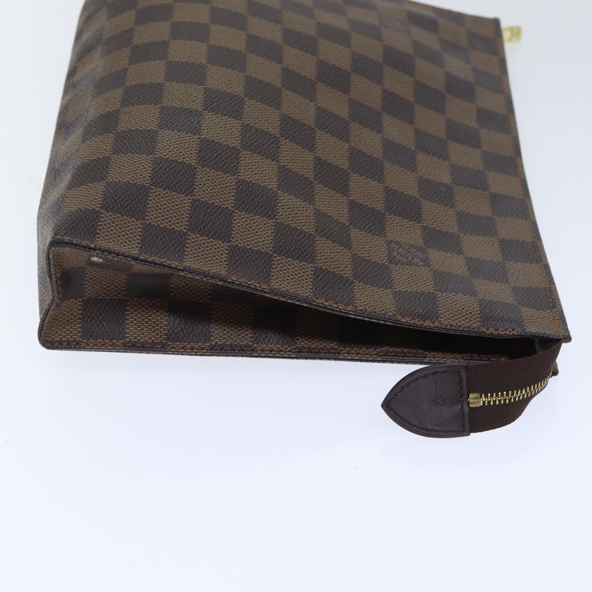 Louis Vuitton Poche Toilette Brown Canvas Clutch Bag