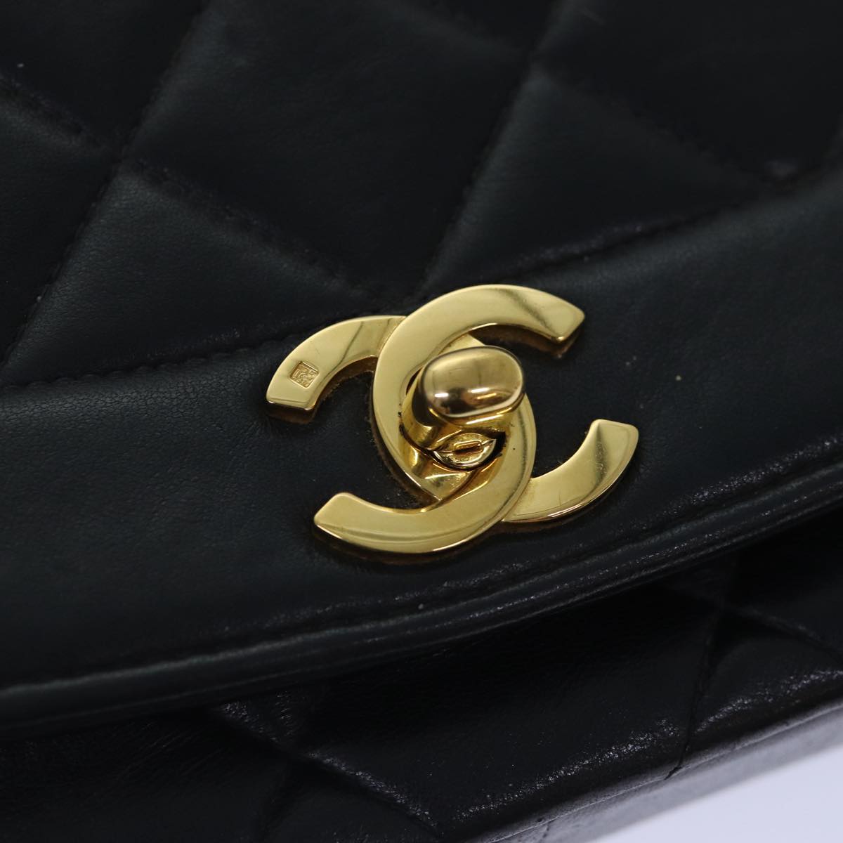 Chanel Diana Black Leather Shoulder Bag