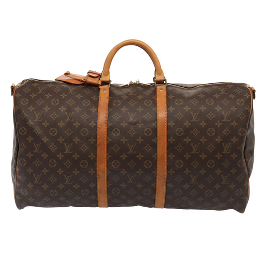 Louis Vuitton Keepall Bandoulière 60 Brown Canvas Travel Bag