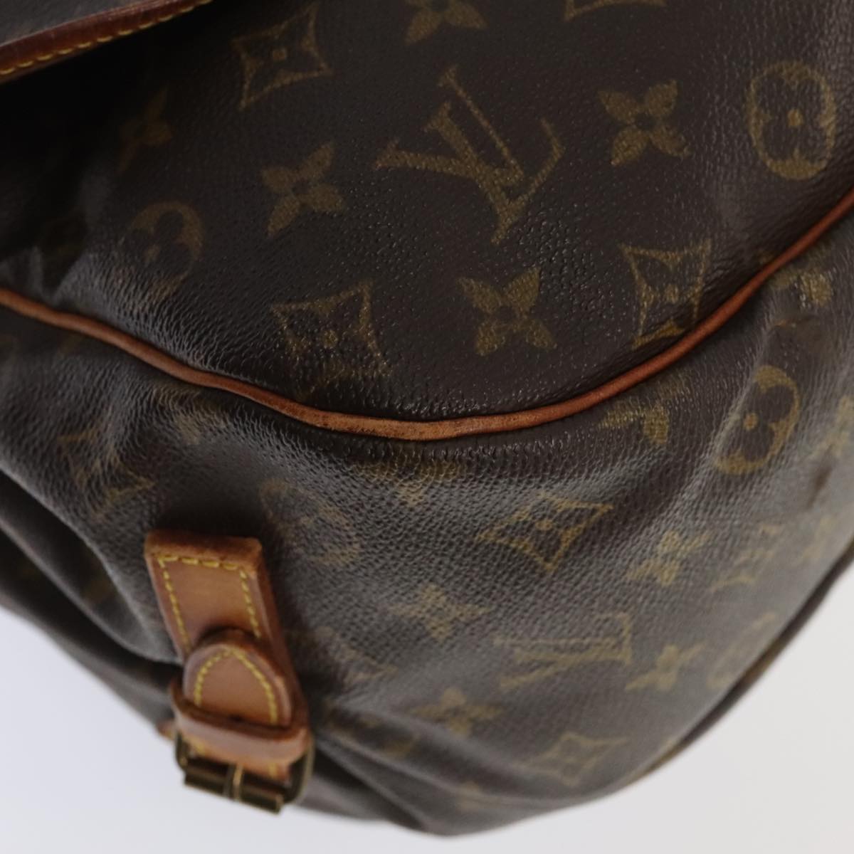 Louis Vuitton Saumur 35 Brown Canvas Shoulder Bag