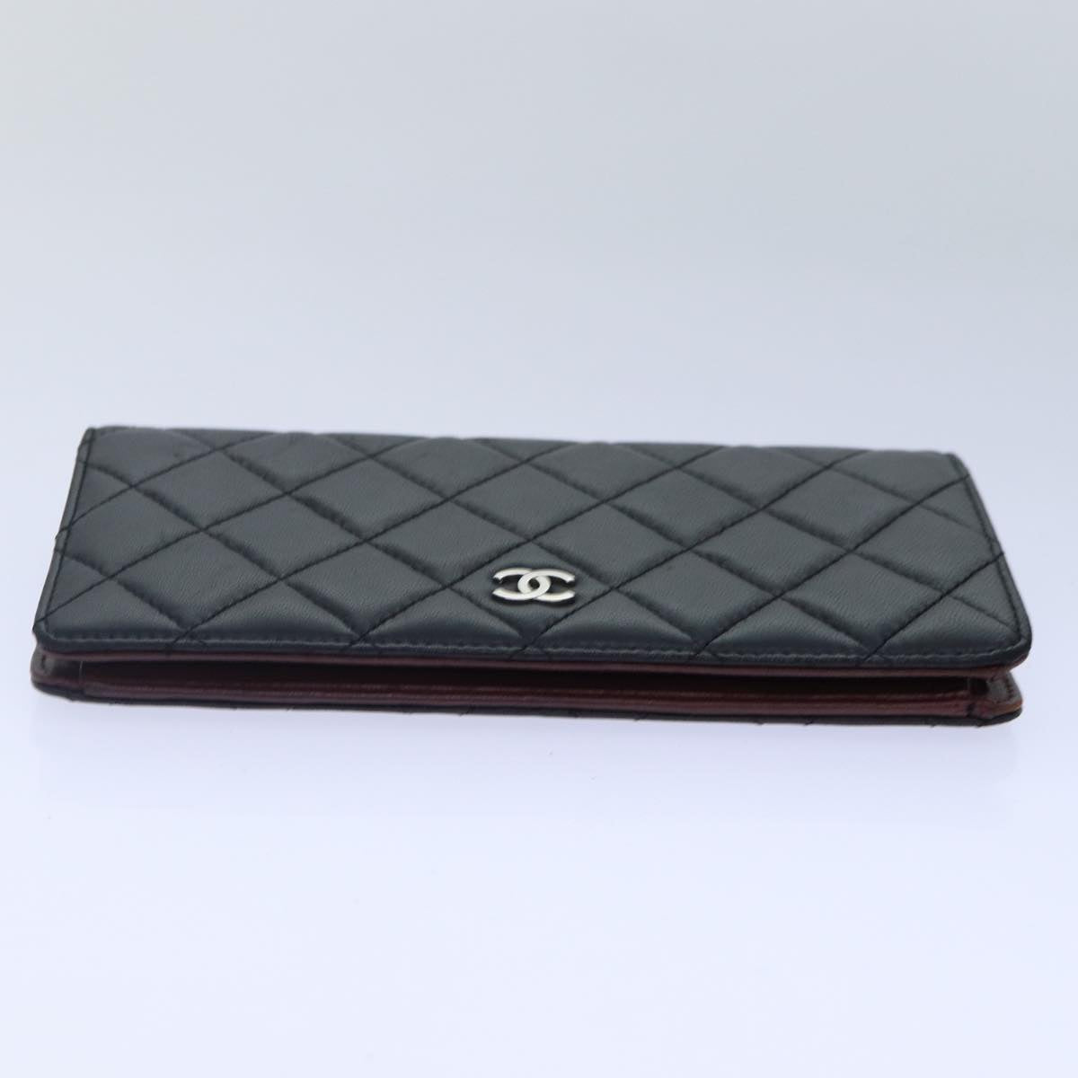 Chanel Matelassé Black Leather Wallet Accessories