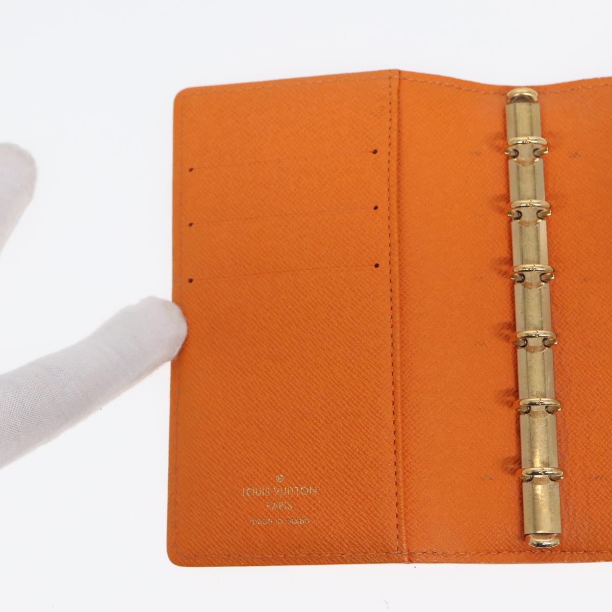 Louis Vuitton Agenda PM Orange Leather Wallet Accessories