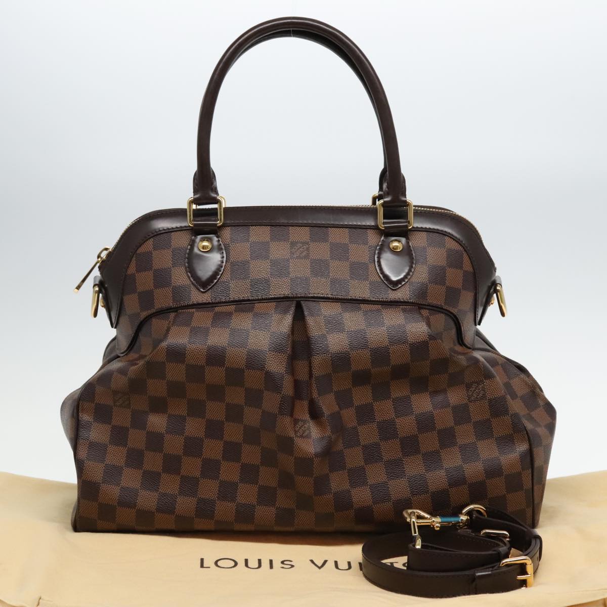 Louis Vuitton Trevi Brown Canvas Hand Bag