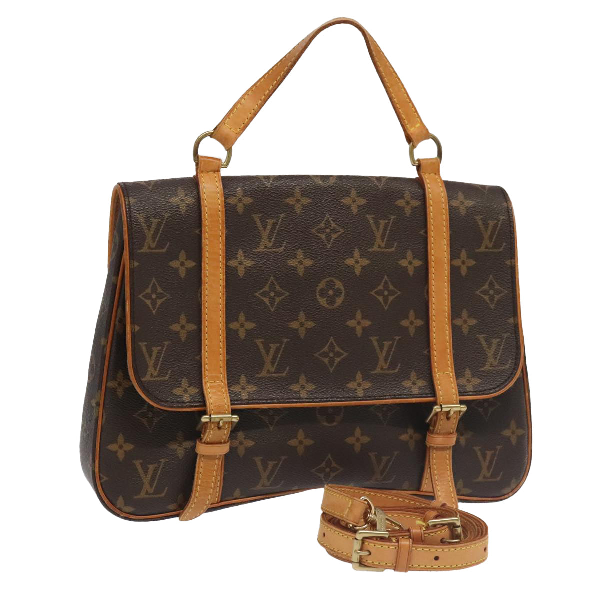 Louis Vuitton Marelle Brown Canvas Hand Bag