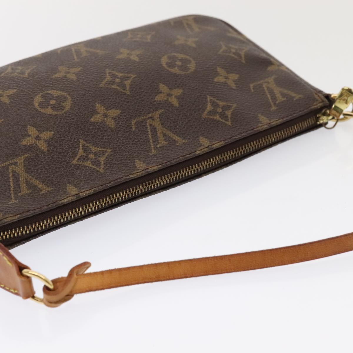 Louis Vuitton Pochette Accessoire Brown Canvas Clutch Bag