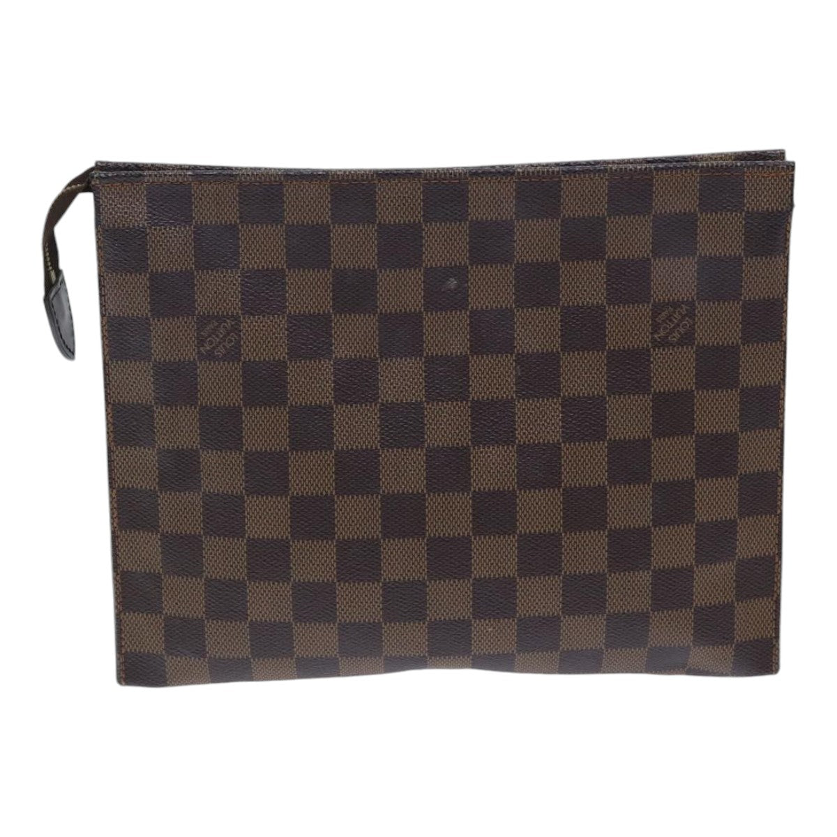 Louis Vuitton Poche Toilette Brown Canvas Clutch Bag