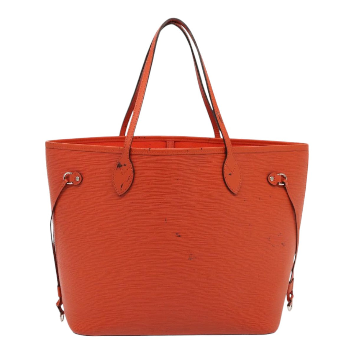 Louis Vuitton Neverfull Orange Leather Tote Bag