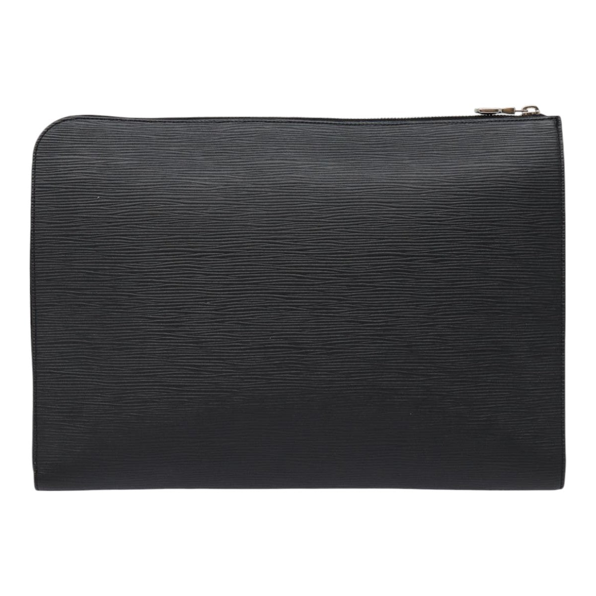 Louis Vuitton Pochette Jour Black Leather Clutch Bag