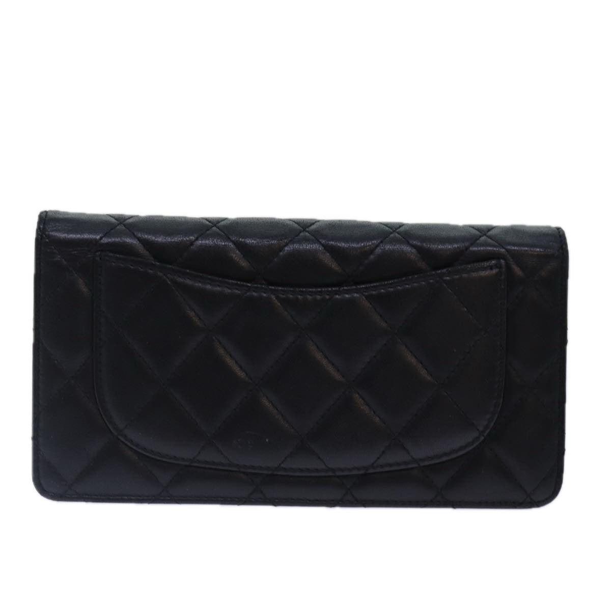 Chanel Matelassé Black Leather Wallet Accessories