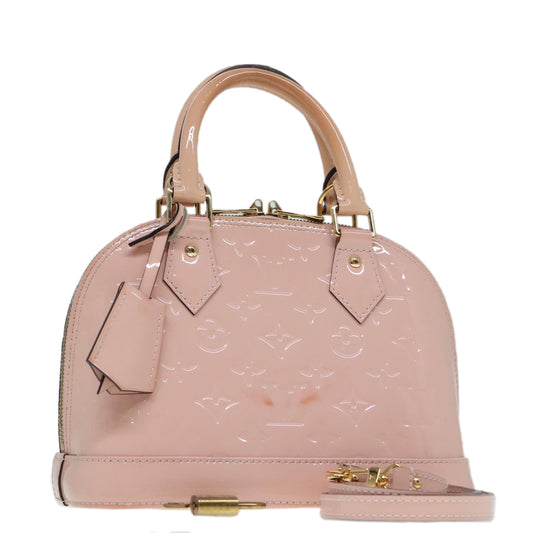 Louis Vuitton Alma BB Pink Patent Leather Hand Bag