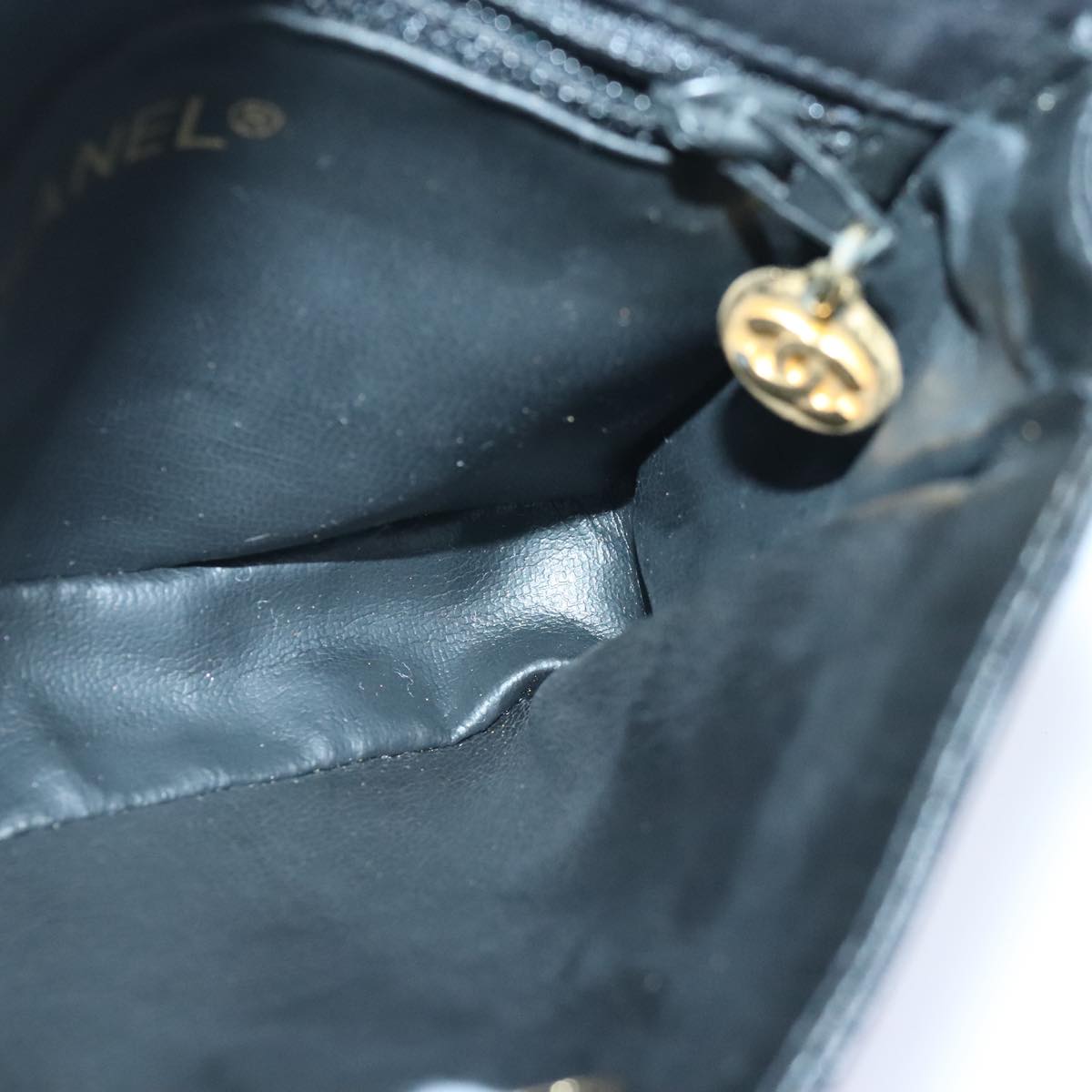 Chanel Coco Mark Black Leather Shoulder Bag