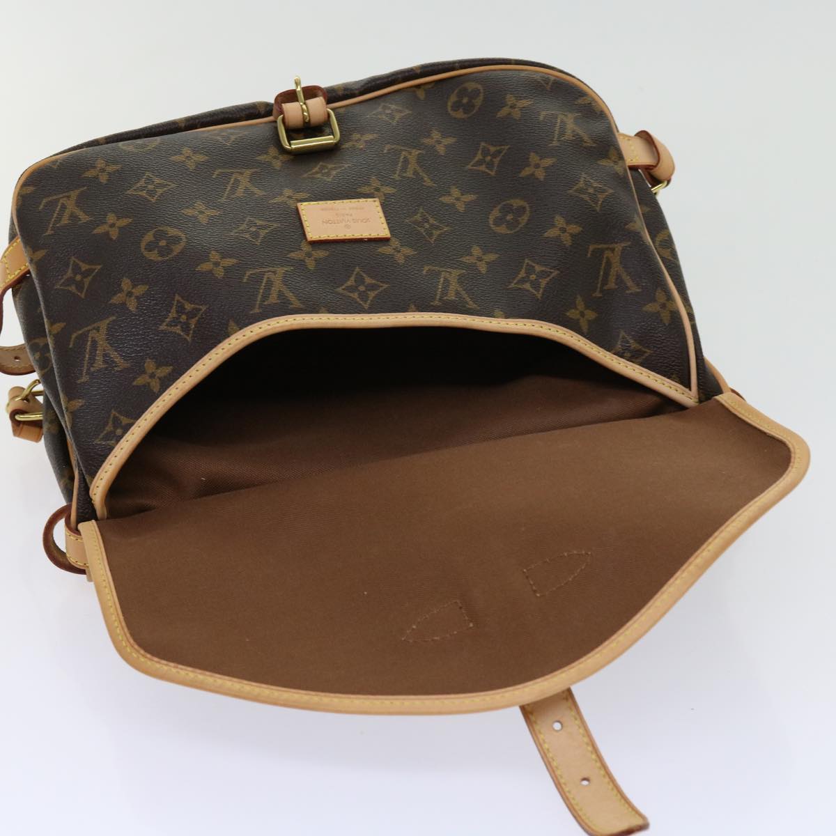 Louis Vuitton Saumur Brown Canvas Shoulder Bag