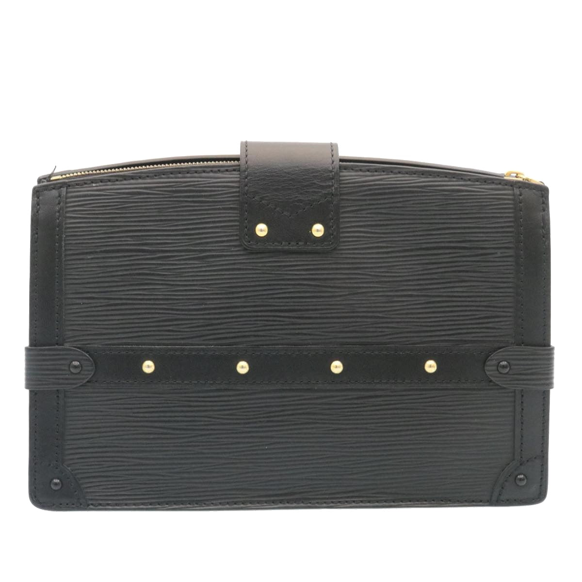 Louis Vuitton Trunk Black Leather Shoulder Bag