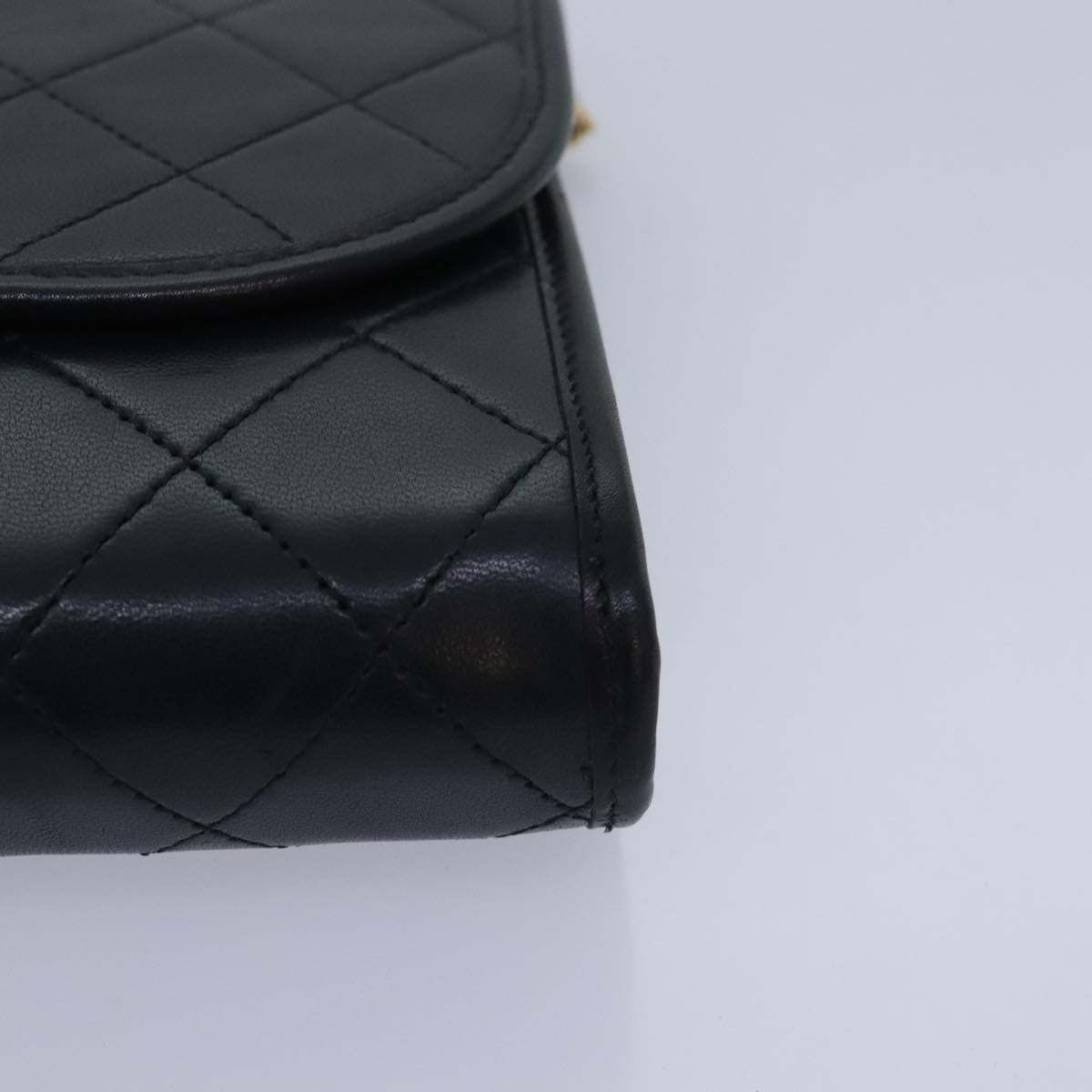 Chanel Matelassé Black Leather Shoulder Bag