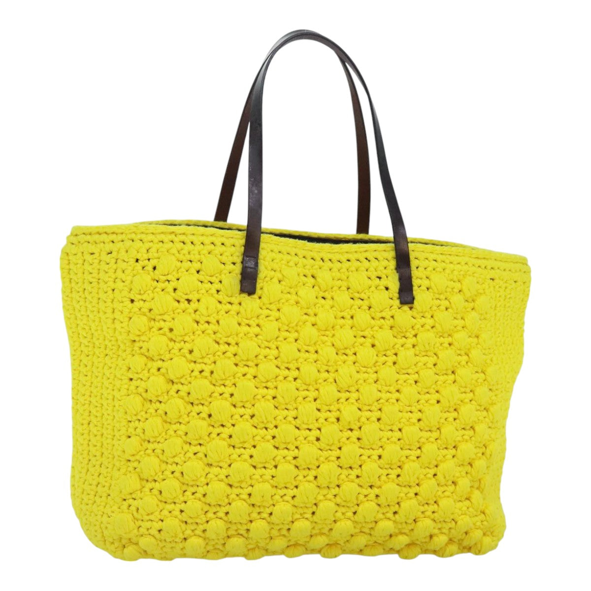 Fendi Yellow Cotton Tote Bag