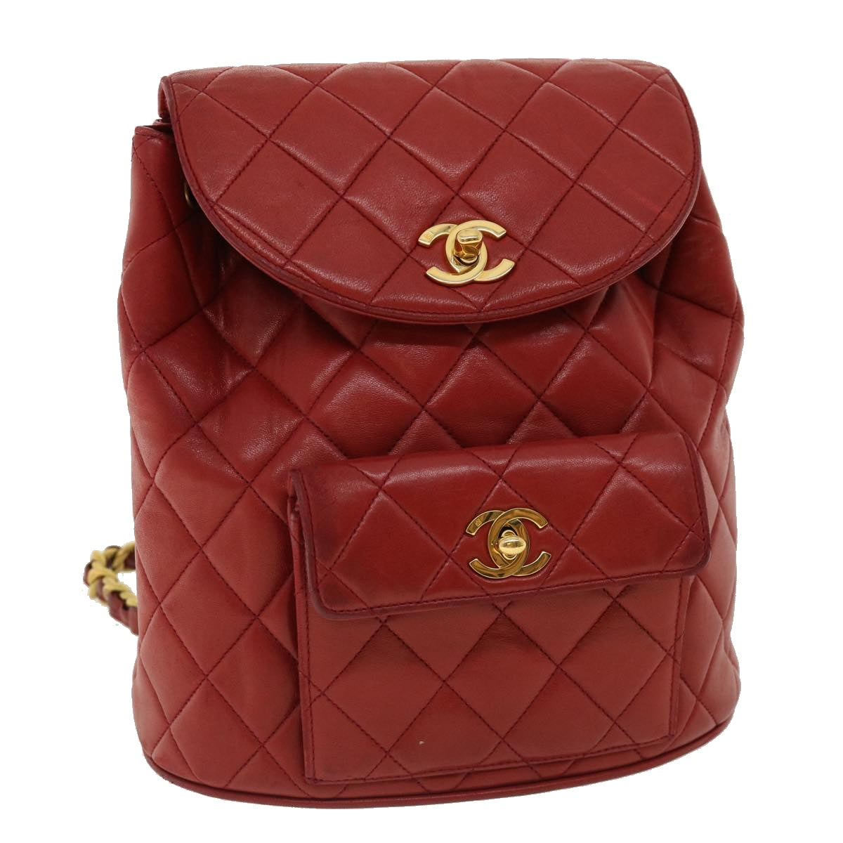 Chanel Duma Red Leather Backpack Bag