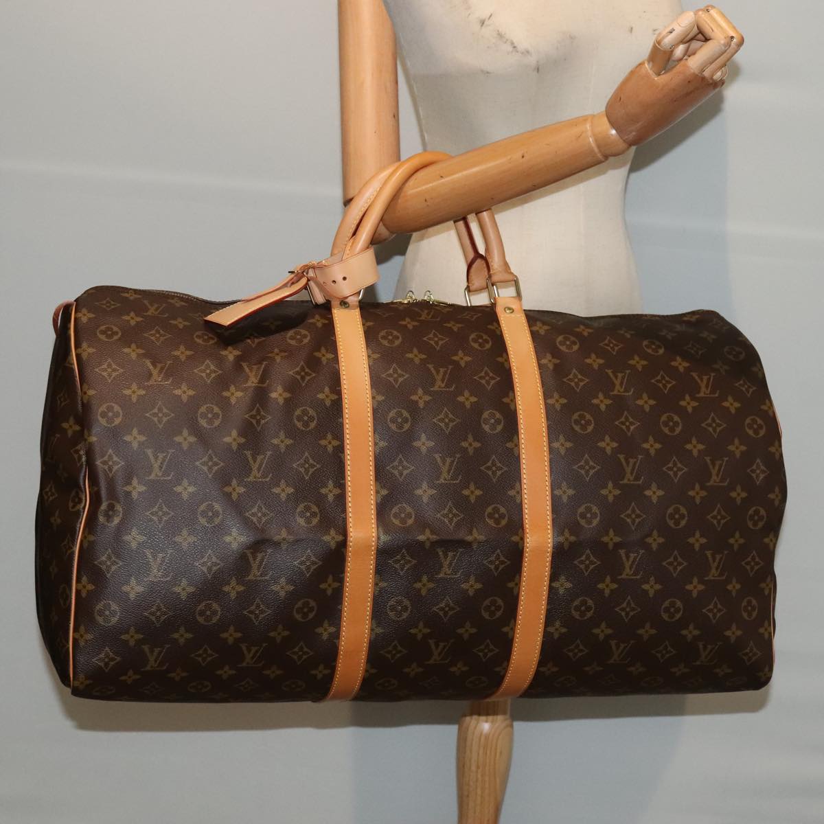 Louis Vuitton Keepall 60 Brown Canvas Travel Bag