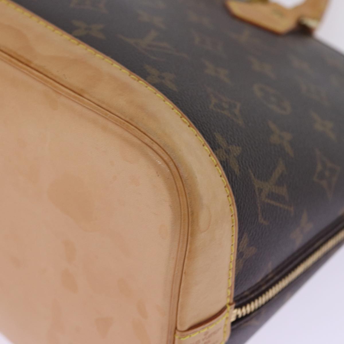 Louis Vuitton Alma Brown Canvas Hand Bag