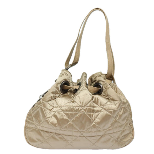 Dior Cannage Lady Beige Synthetic Shoulder Bag