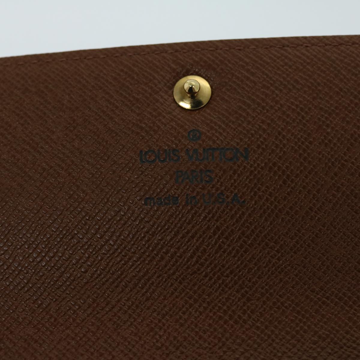 Louis Vuitton Portefeuille Sarah Brown Canvas Wallet Accessories