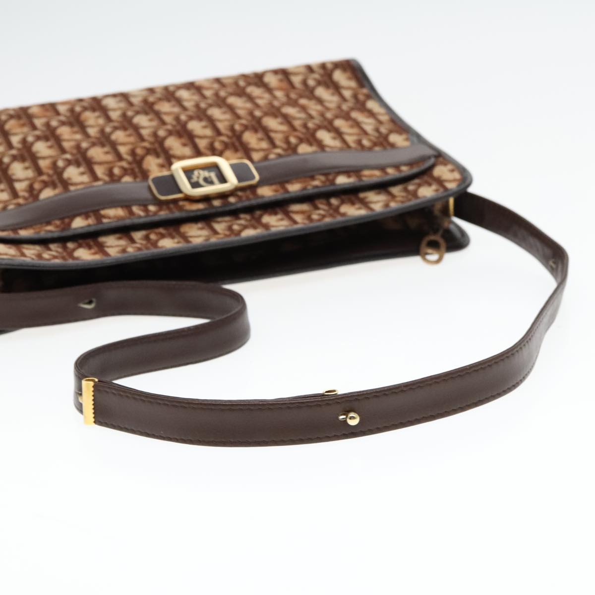 Dior Trotter Brown Canvas Shoulder Bag