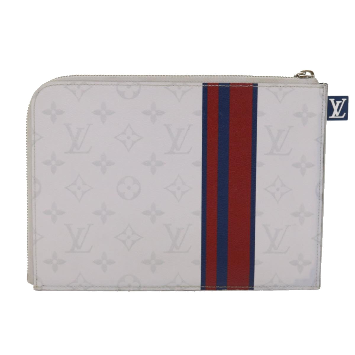 Louis Vuitton Jules White Canvas Clutch Bag